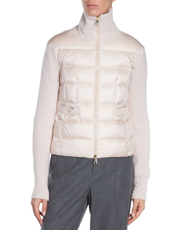 

Moncler Пальто смешанной техники, розовый
