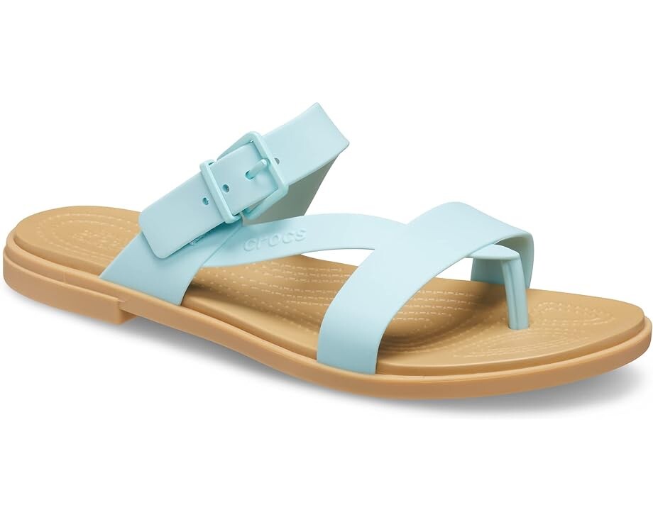 

Сандалии Crocs Tulum Toe Post Sandal, цвет Pure Water/Tan