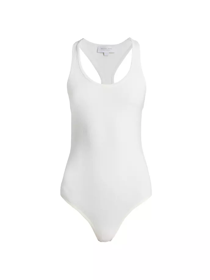 

Боди из кашемира стрейч Racerback Michael Kors Collection, белый
