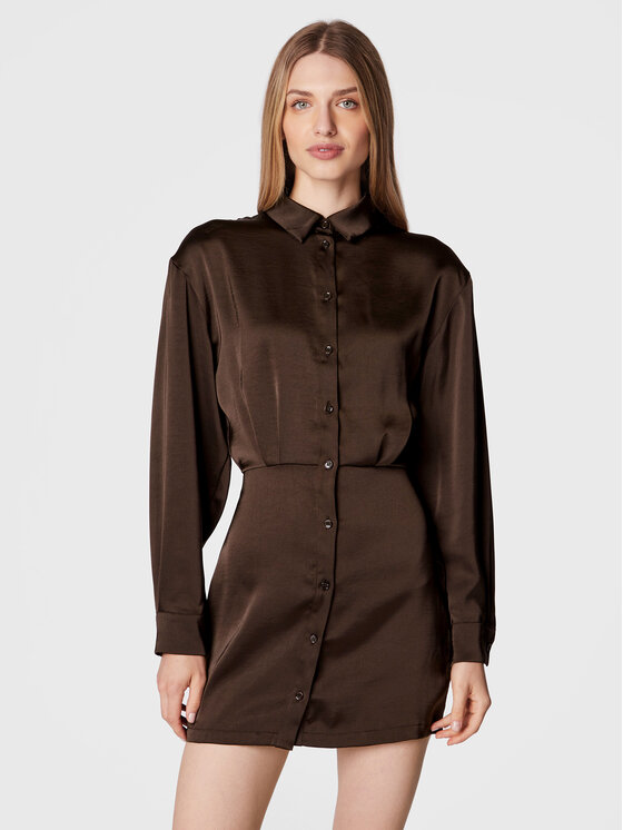 Платье-рубашка стандартного кроя Samsøe Samsøe, коричневый