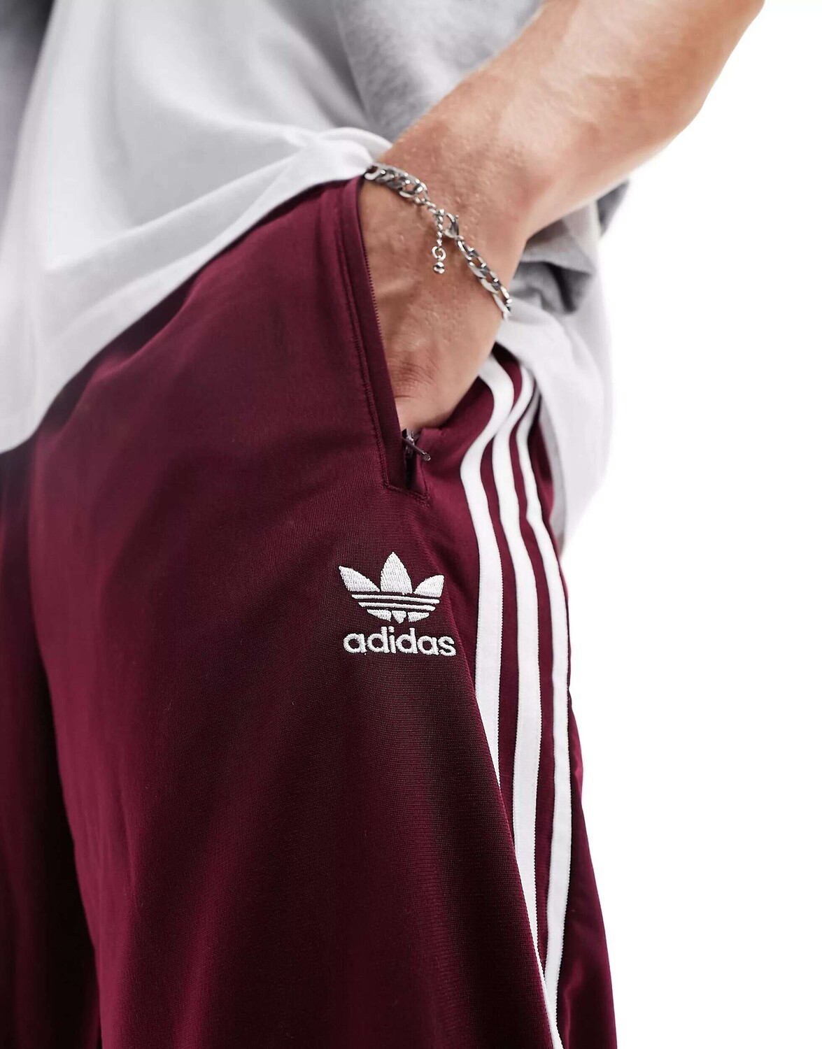 

Бордовые спортивные брюки adidas Originals Adicolor