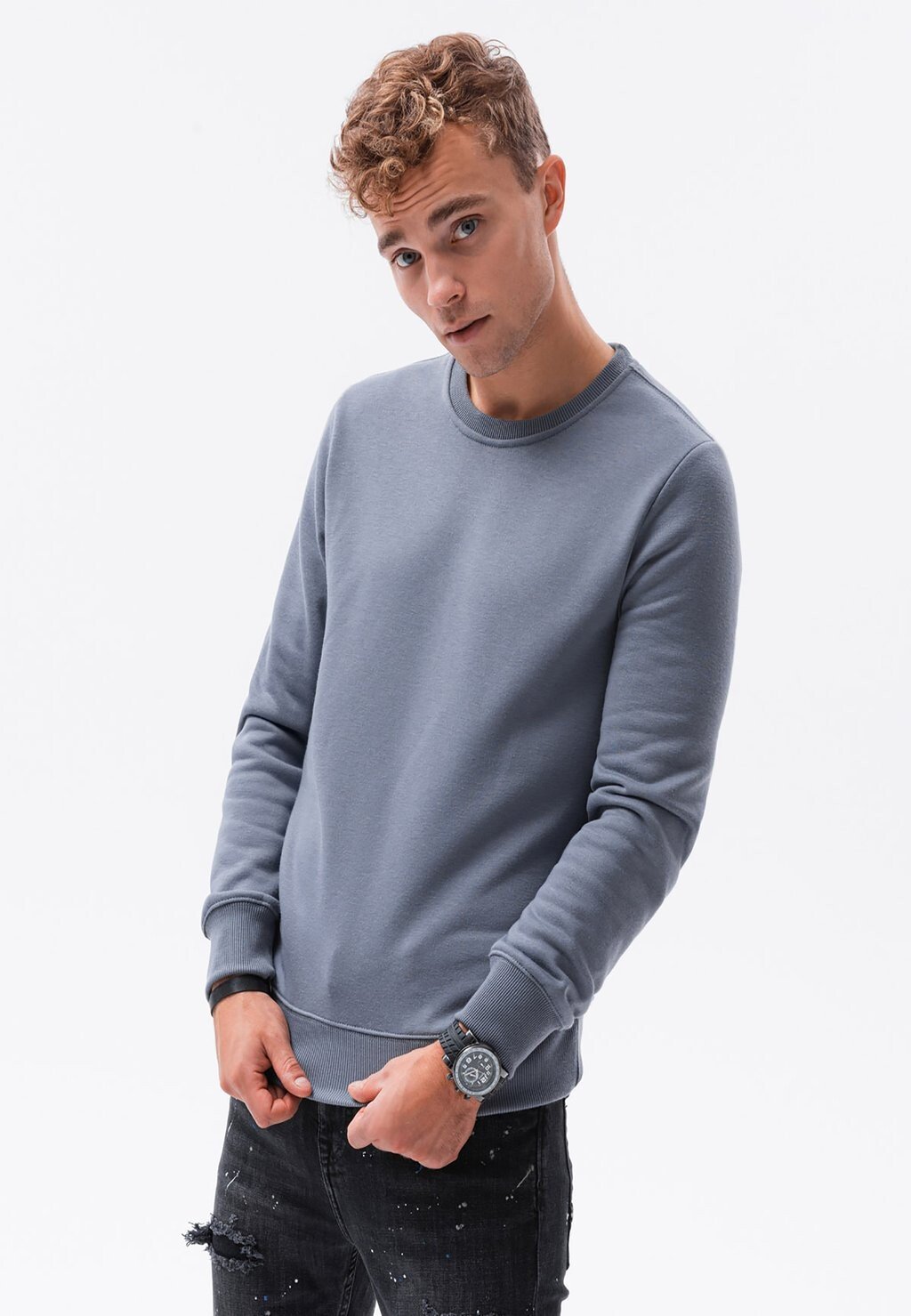 

Толстовка PLAIN Ombre, цвет denim