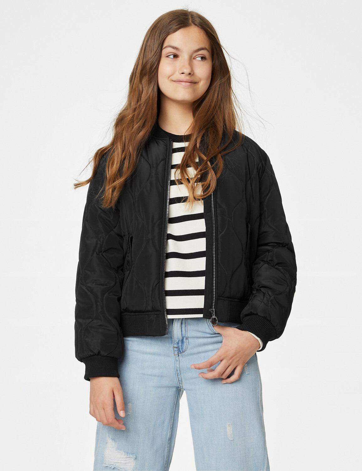 

Утепленный бомбер Stormwear (6–16 лет) Marks & Spencer, черный