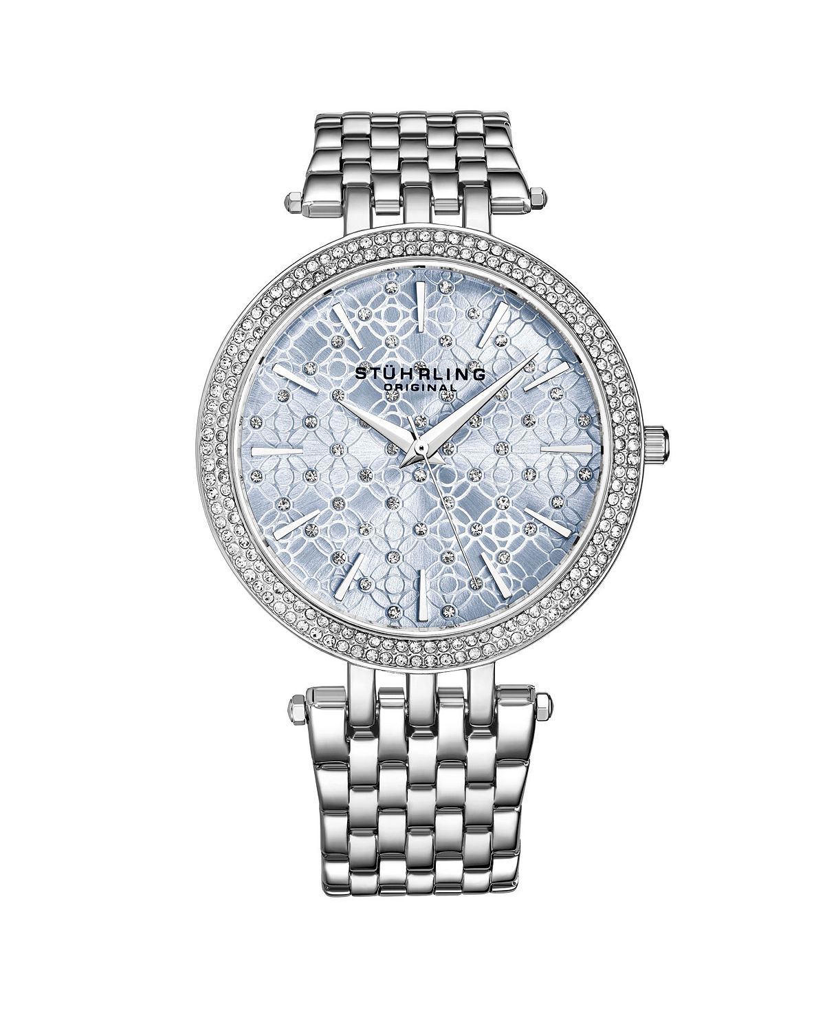 Женские часы-браслет из нержавеющей стали серебристого цвета, 39 мм Stuhrling, серебро
