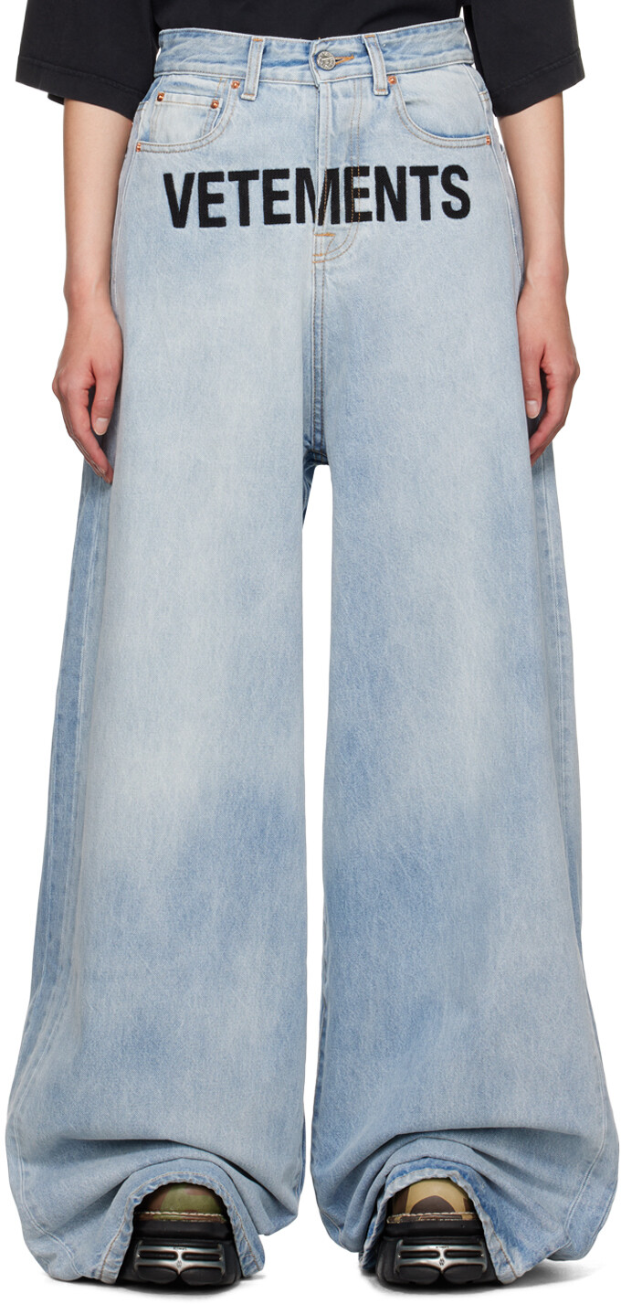 

Синие мешковатые джинсы Светлые VETEMENTS