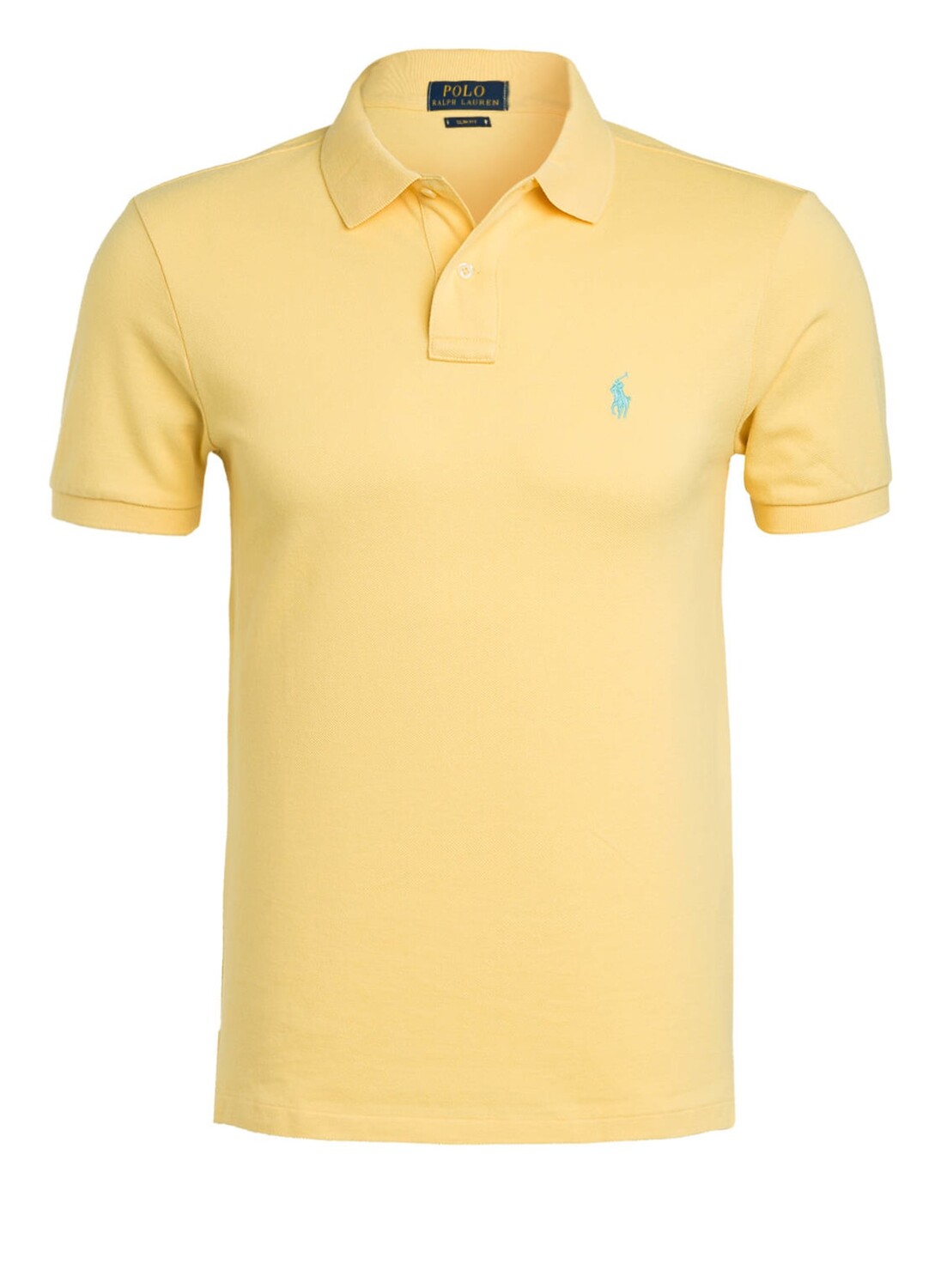 

Рубашка поло POLO RALPH LAUREN Piqué Slim Fit, светло-желтый