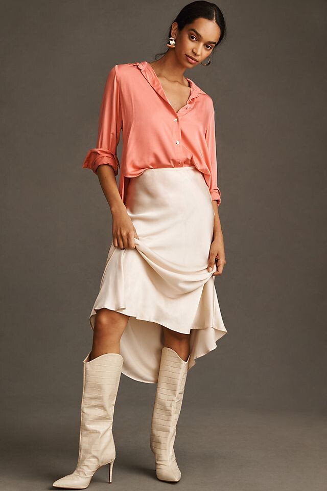 

Блузка Bella Dahl Flowy на пуговицах, coral