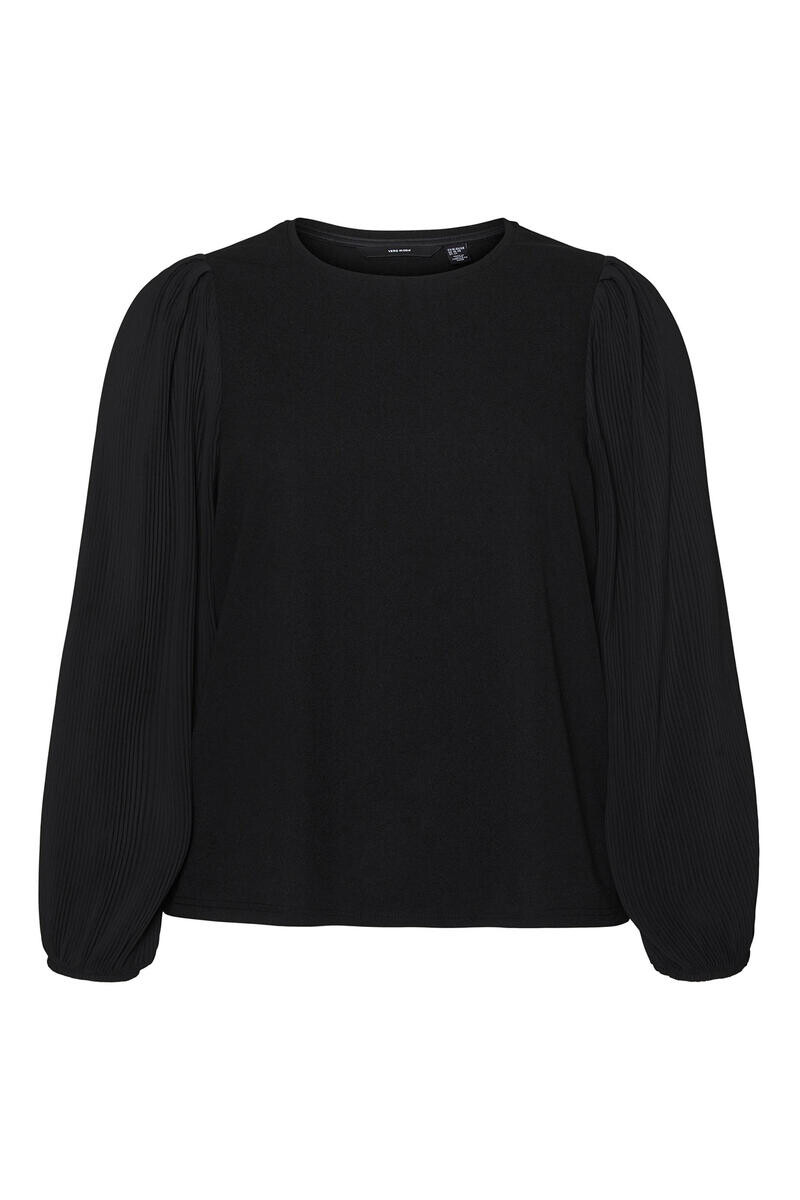 

Блузка с изогнутыми рукавами и длинными рукавами Vero Moda Curve, черный