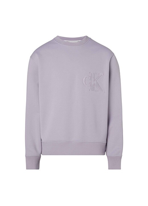 

Фиолетовая мужская толстовка с круглым вырезом Calvin Klein Jeans, Фиолетовый