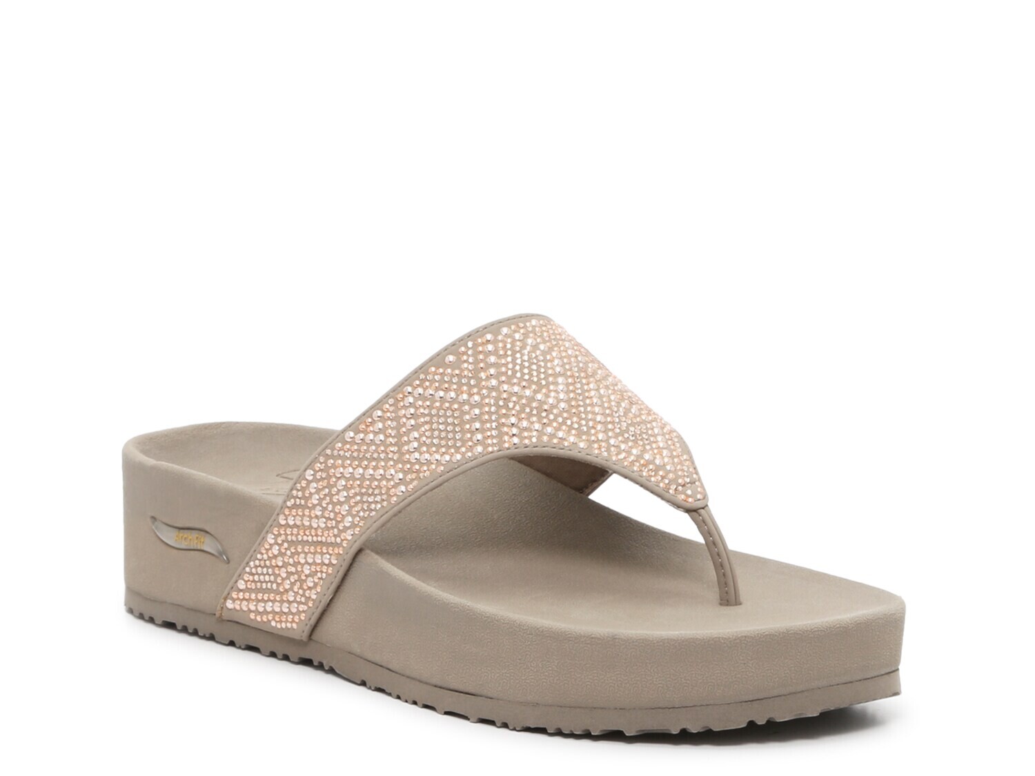 

Шлепанцы на танкетке Vinyasa Skechers, серо-коричневый