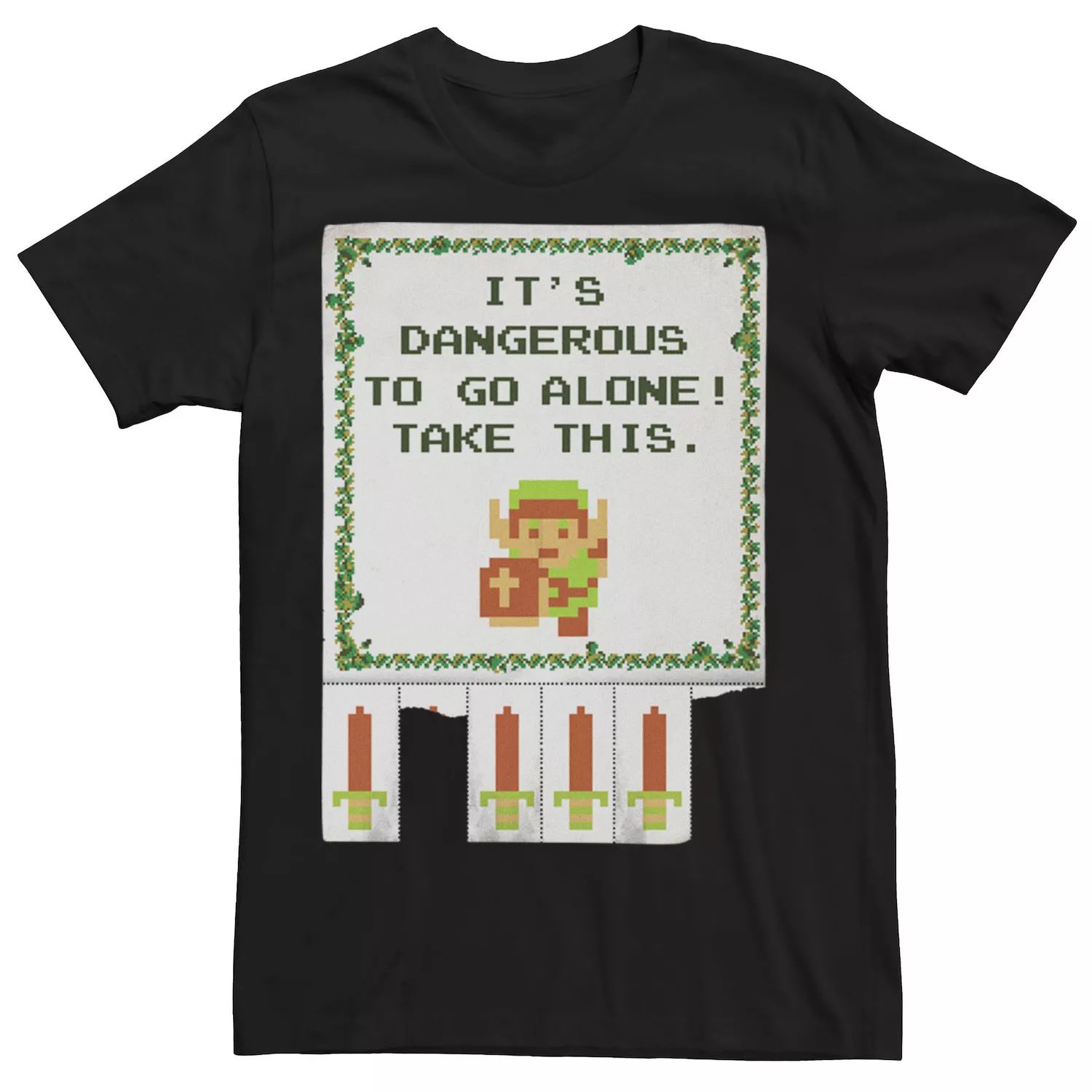 Мужская отрывная бумажная футболка с мечом Nintendo Zelda Licensed Character