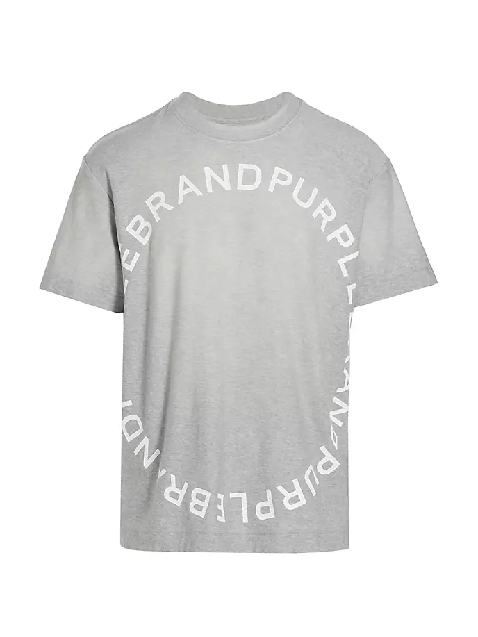 

Футболка из фактурного джерси с логотипом Purple Brand, серый