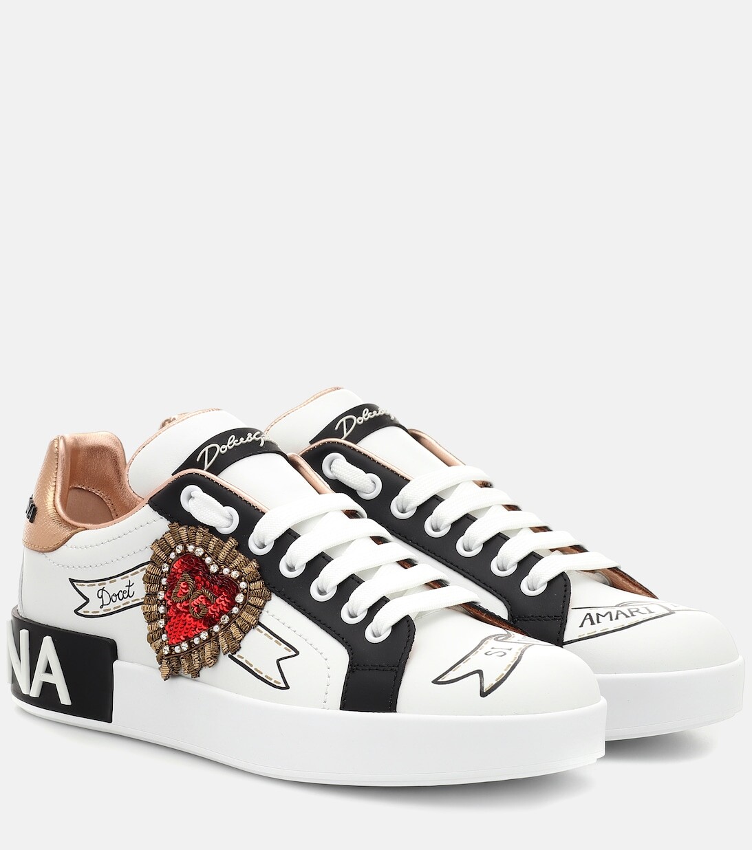 

Кеды Portofino из кожи Dolce&Gabbana, белый