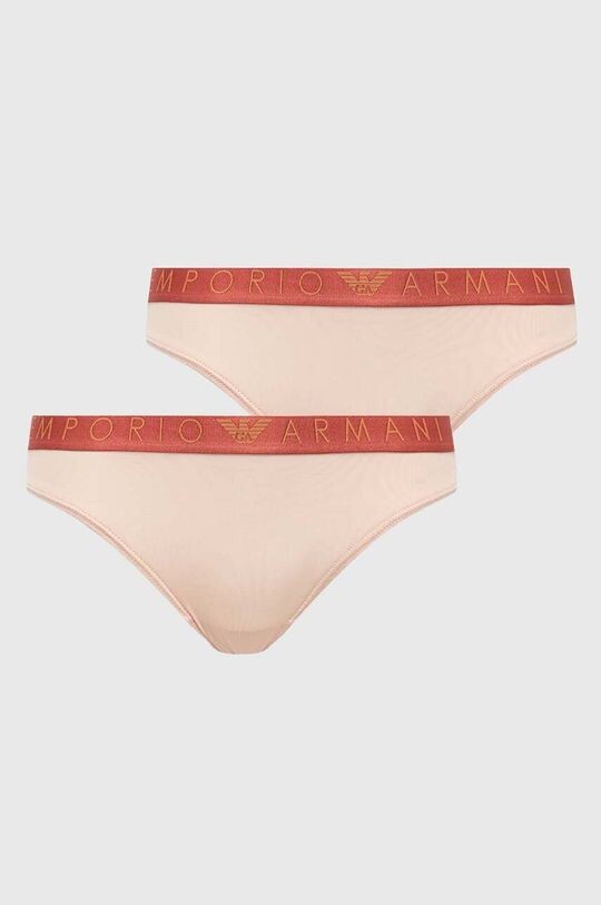 

2 пары трусов Emporio Armani Underwear, бежевый