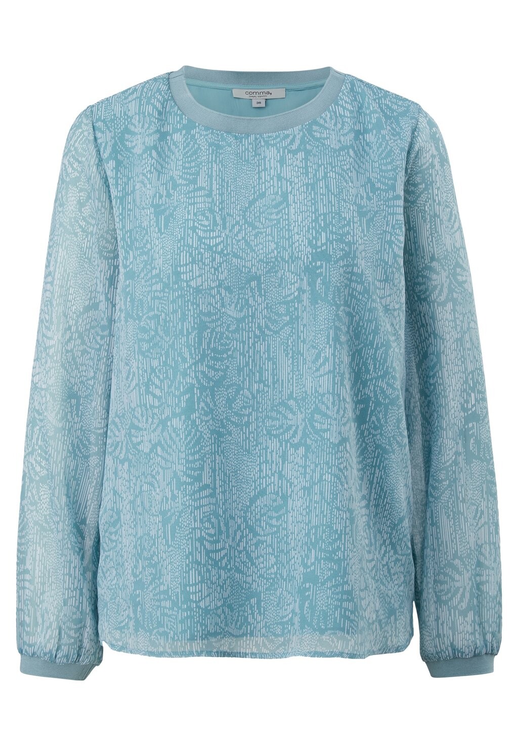 

Блуза MIT ALLOVERMUSTER comma casual identity, бирюзовый
