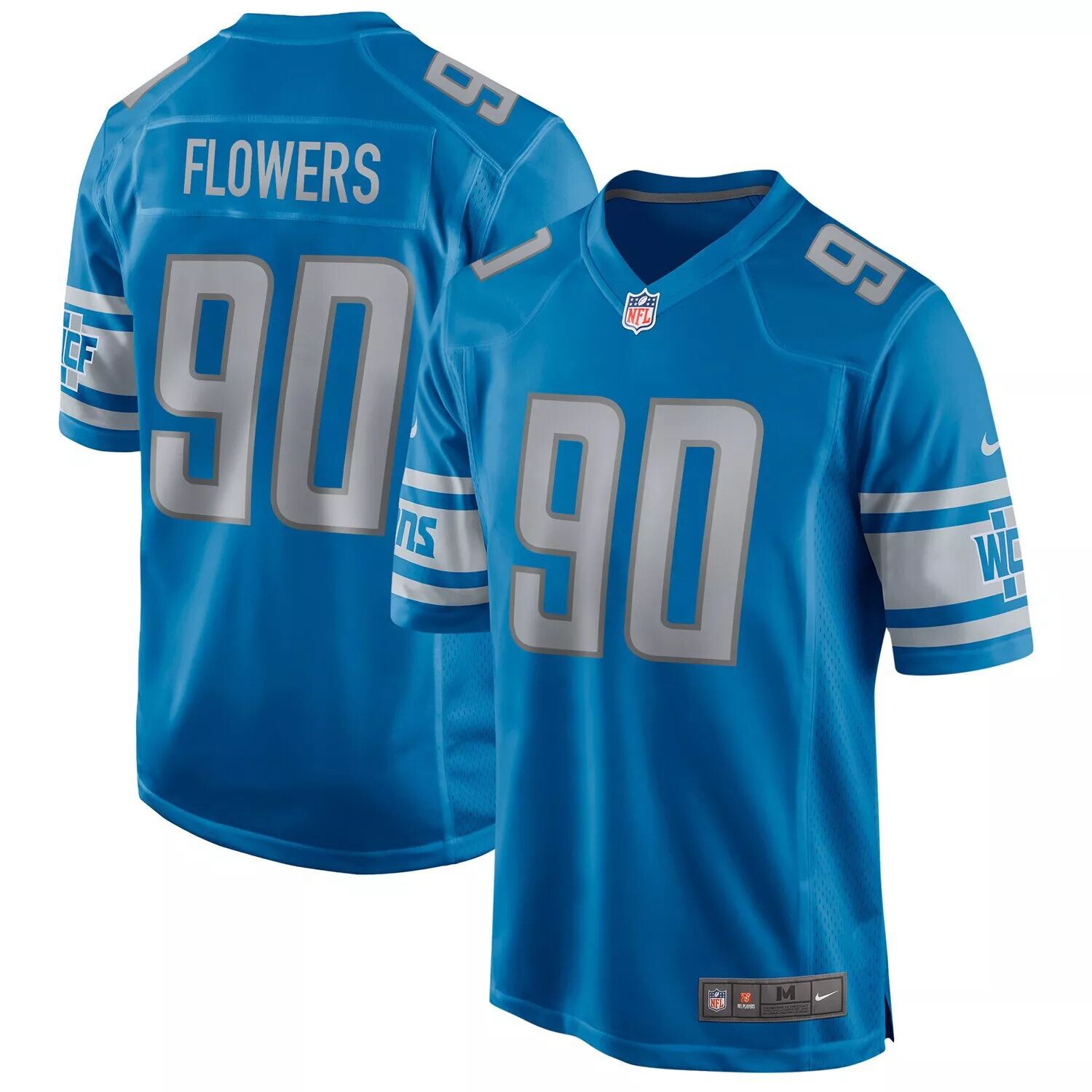 

Мужская синяя футболка Trey Flowers Detroit Lions Game Nike