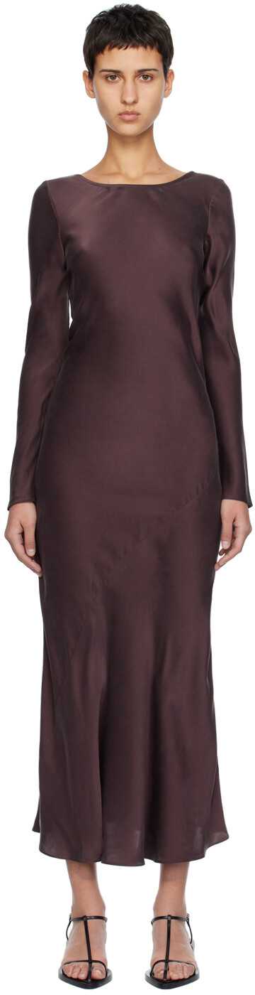 

Коричневое платье-макси Sienna Silk Laundry, Коричневый, Коричневое платье-макси Sienna Silk Laundry