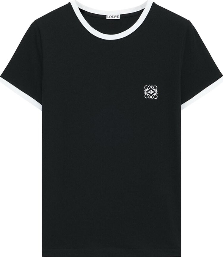

Футболка Loewe Slim Fit 'Black/White', черный