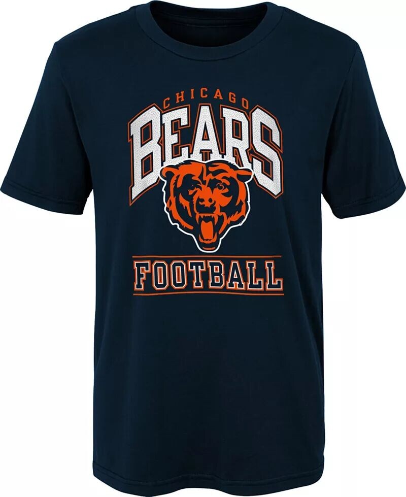 

Темно-синяя футболка Chicago Bears Big Blocker для мальчиков NFL Team Apparel