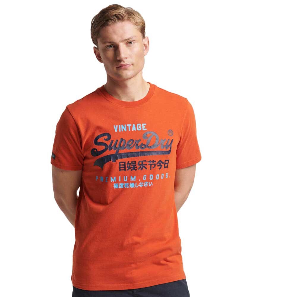 

Футболка Superdry Classic Vintage Logo Heritage Short Sleeve Round Neck, оранжевый