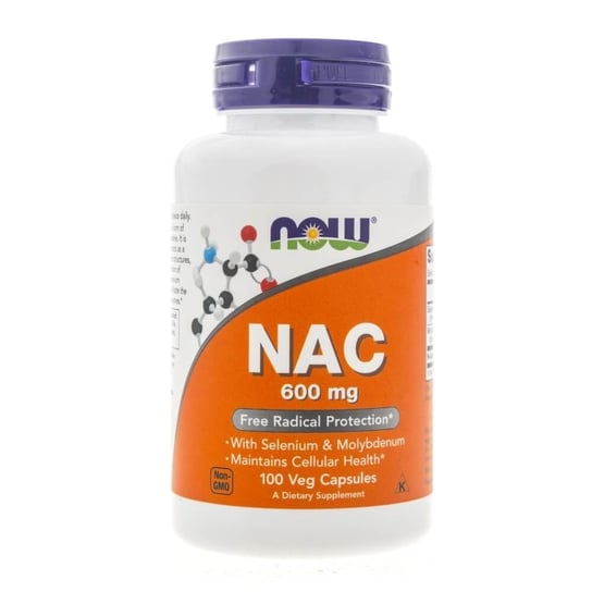 Now Foods, NAC N-ацетилцистеин 600 мг, 100 капсул nac n ацетилцистеин now foods 600 мг 250 капсул