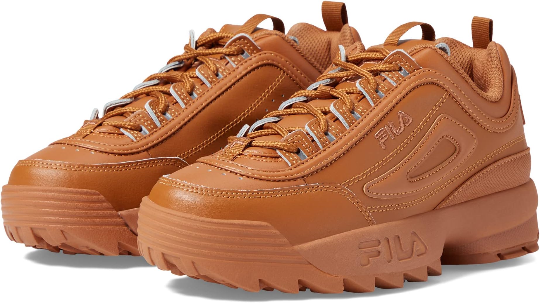 слипмат clearaudio leather mat brown Кроссовки Disruptor II Premium Fashion Sneaker Fila, цвет Leather Brown/Leather Brown/Leather Brown