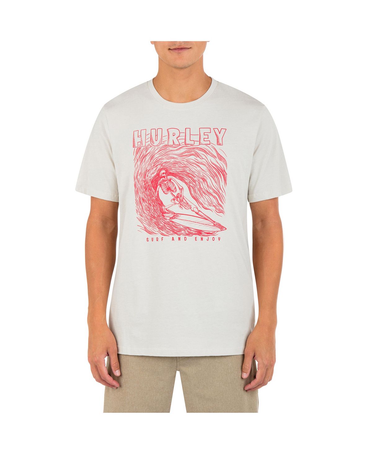 цена Мужская футболка Surfing Skelly с коротким рукавом на каждый день Hurley