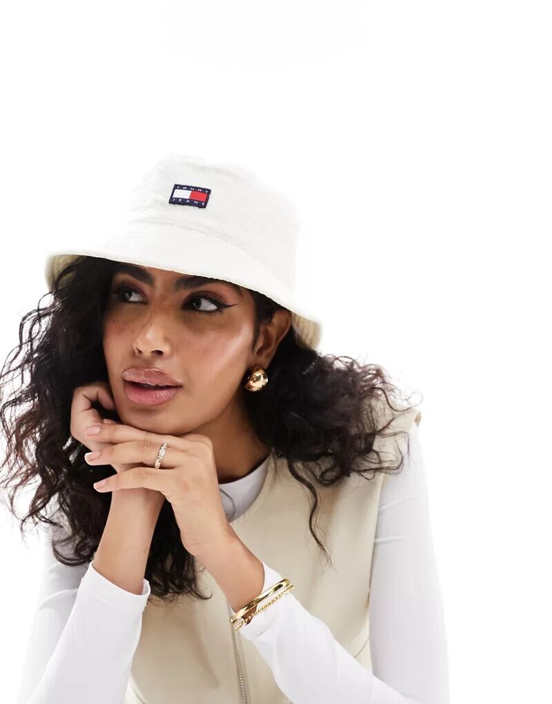 

Мягкая панама цвета экрю Tommy Jeans Ready