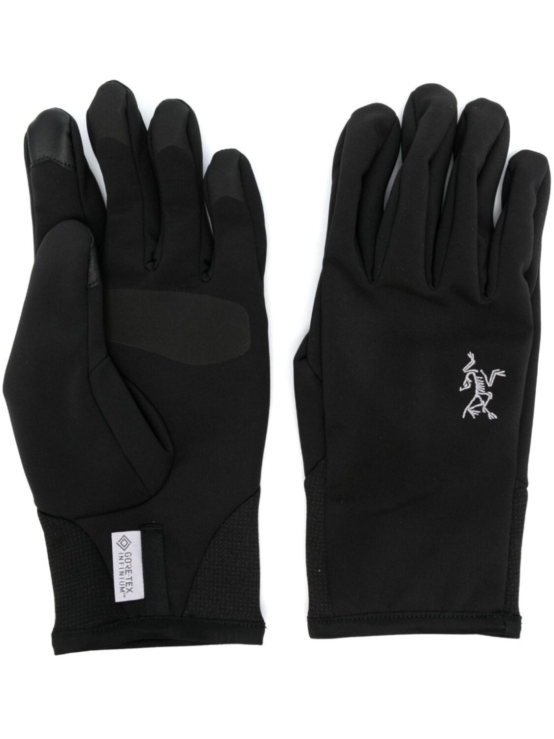 

Arc'teryx перчатки Venta с вышитым логотипом, черный