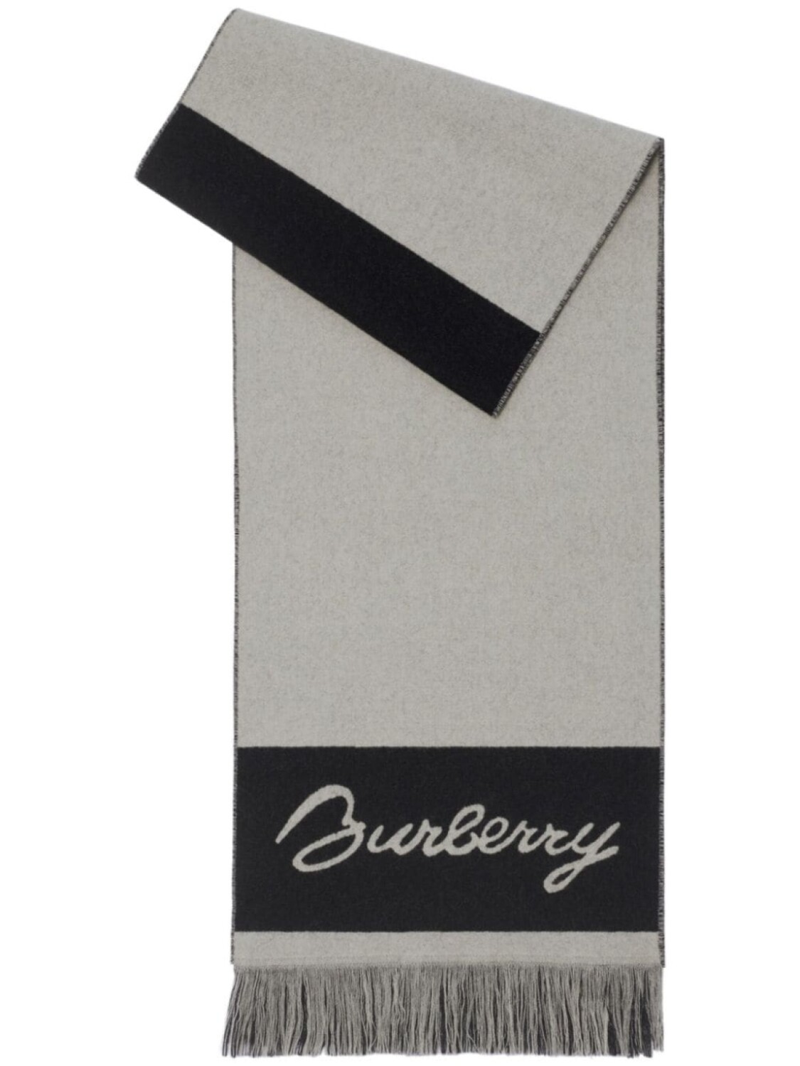 

Burberry шерстяной шарф с логотипом EKD, нейтральный цвет
