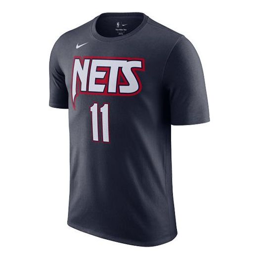 Футболка Nike x NBA Brooklyn NETS Kyrie Irving T-Shirt 'Black', синий 2021 men american basketbal jersey brooklyn kevin durant james harden kyrie irving t shirt