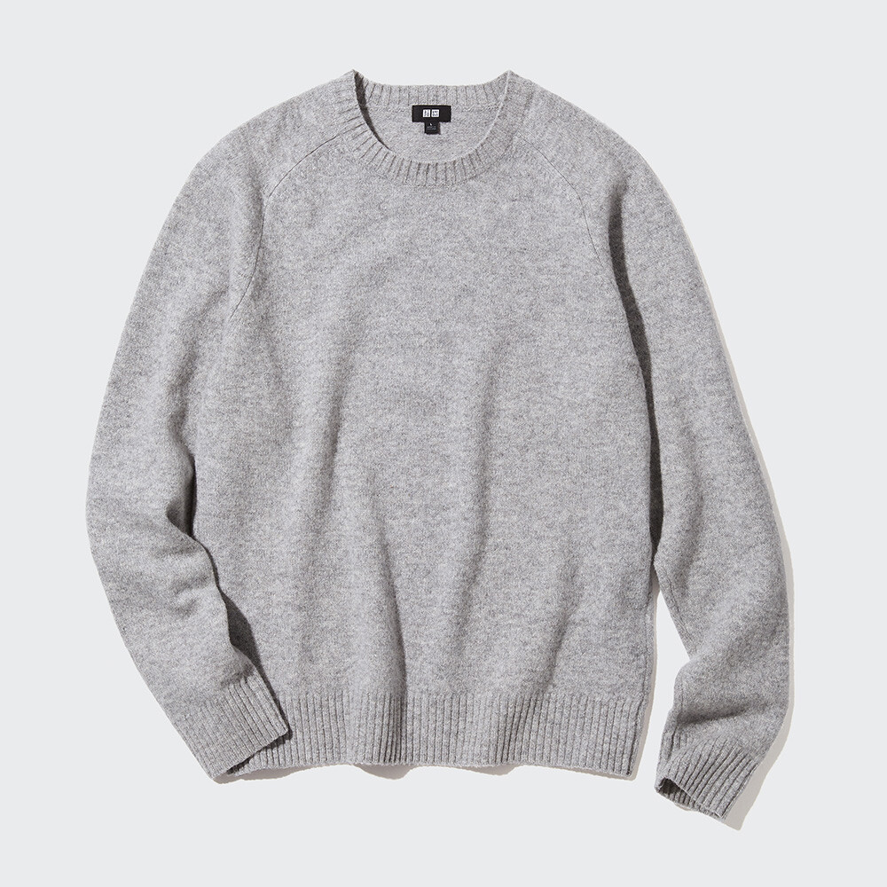 

Uniqlo мужской/женский свитер из мягкой овечьей шерсти с круглым вырезом (пуловер)