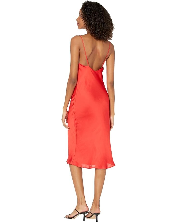 Платье Bardot Slip Dress, цвет Fire Red