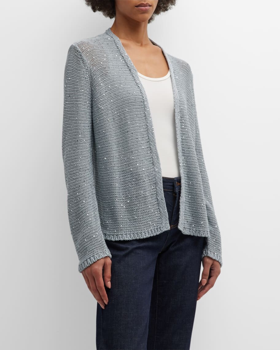 

Кардиган с пайетками и открытым передом Eileen Fisher