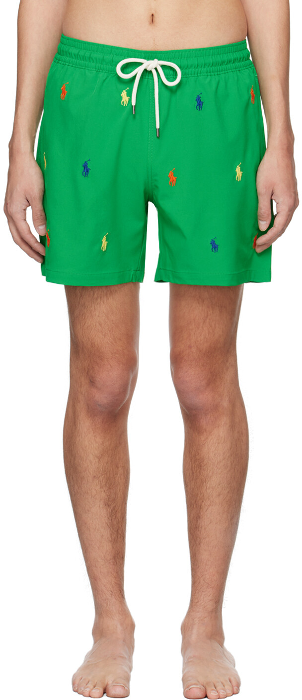

Зеленые шорты для плавания Traveller Polo Ralph Lauren, цвет Preppy green