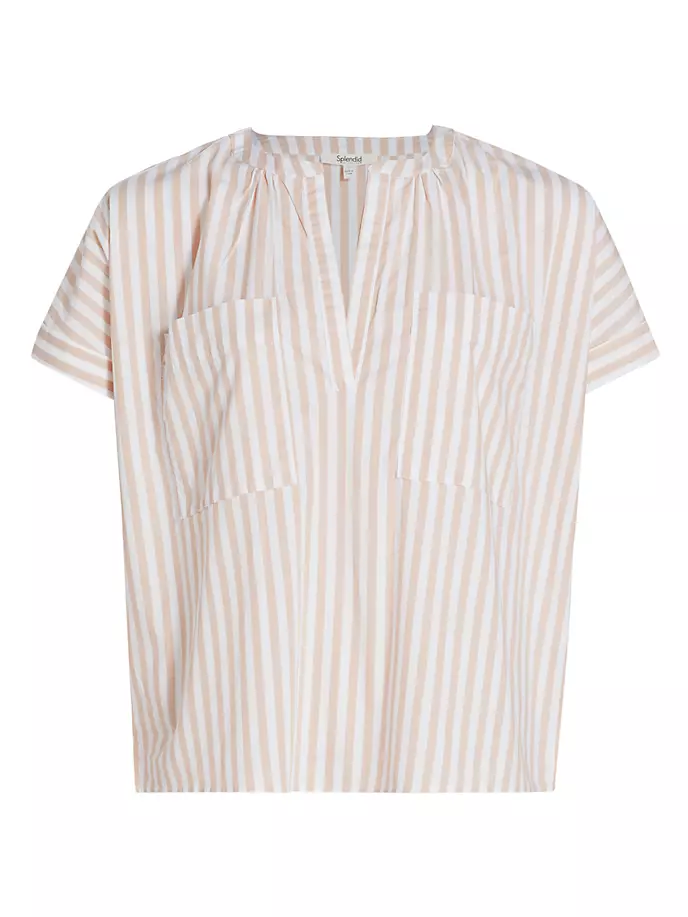 

Хлопковая блузка в полоску Christine Splendid, цвет soleil stripe