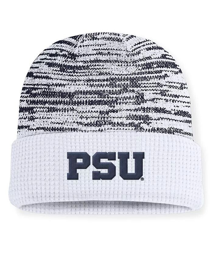 

Мужская белая/темно-синяя вязаная шапка Penn State Nittany Lions Primetime Terra с манжетами Nike, синий