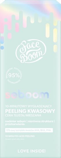 

Минутный разглаживающий кислотный пилинг FaceBoom, Seboom, 10-