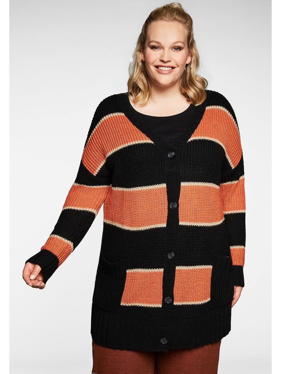 

Кардиган sheego Strickjacke, черный