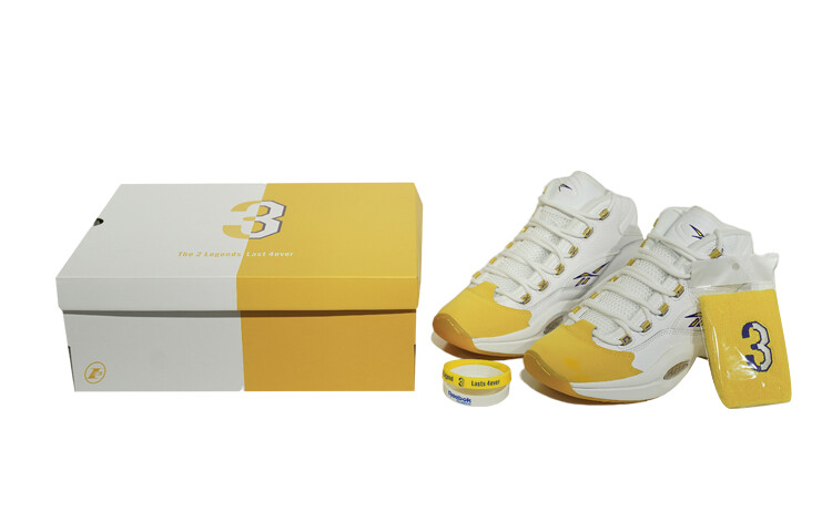 

Reebok Unisex Вопрос Mid Yellow Toe Белый/Желтый