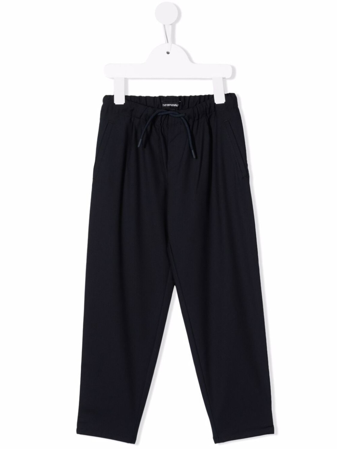 

Emporio Armani прямые брюки с кулиской, синий