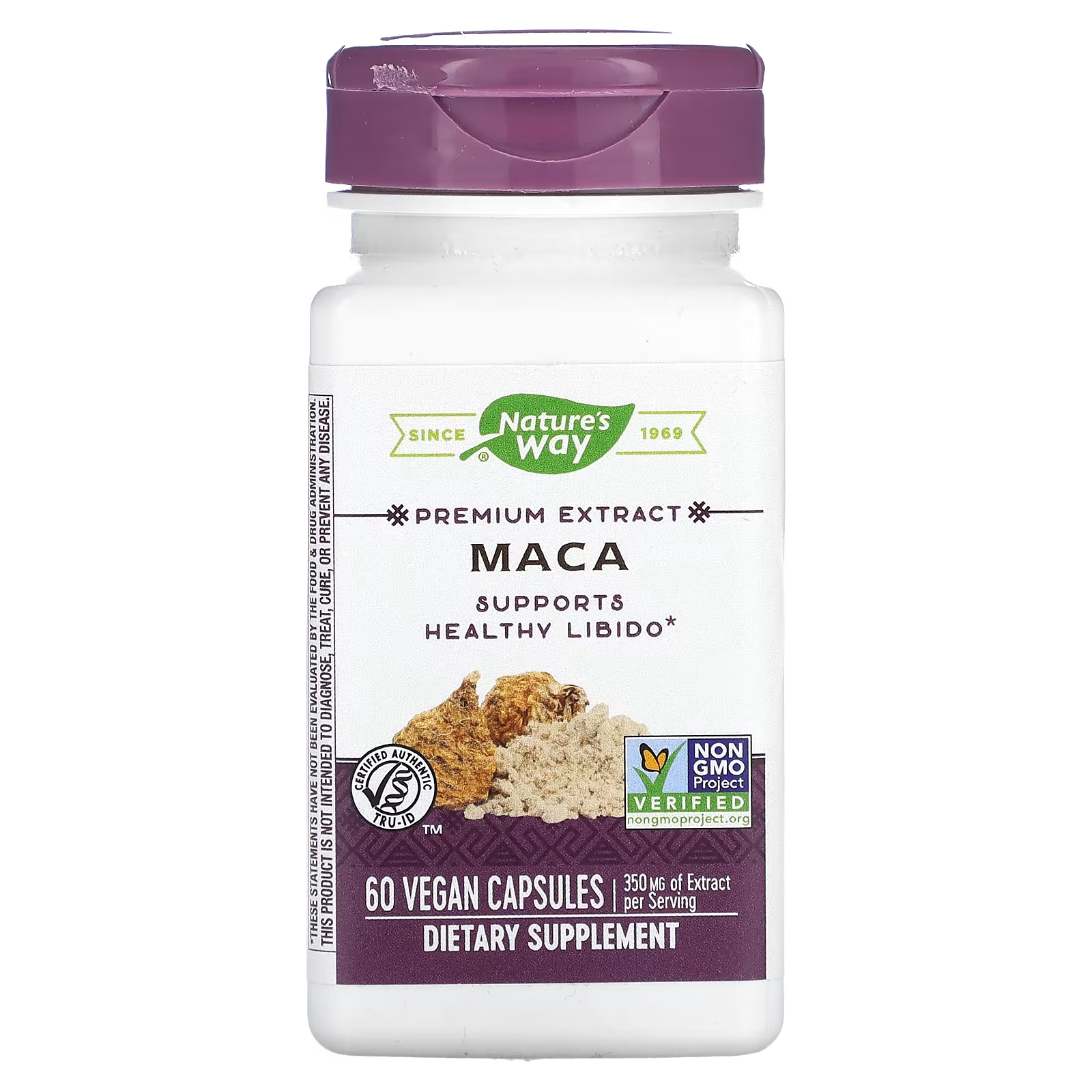 Пищевая добавка Nature's Way Premium Extract Maca 350 мг, 60 веганских капсул