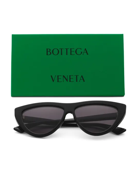 

Солнцезащитные очки 57 мм Bottega Veneta, черный/серый