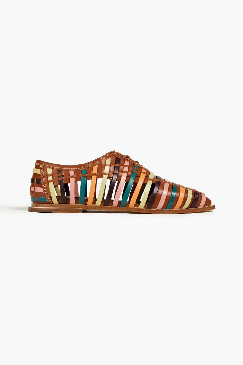

Двухцветные броги из плетеной кожи Zimmermann, многоцветный