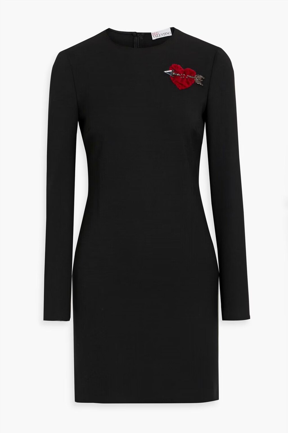 

Украшенное платье мини из крепа Redvalentino, черный