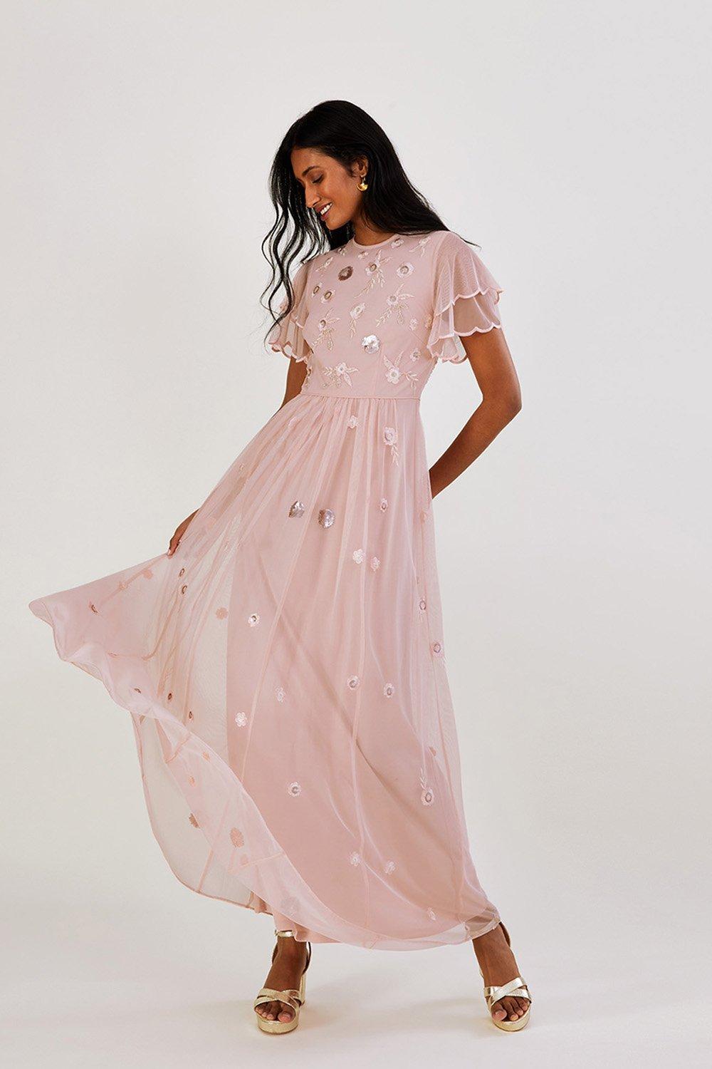 Платье макси с декором 'Catherine' Monsoon, розовый