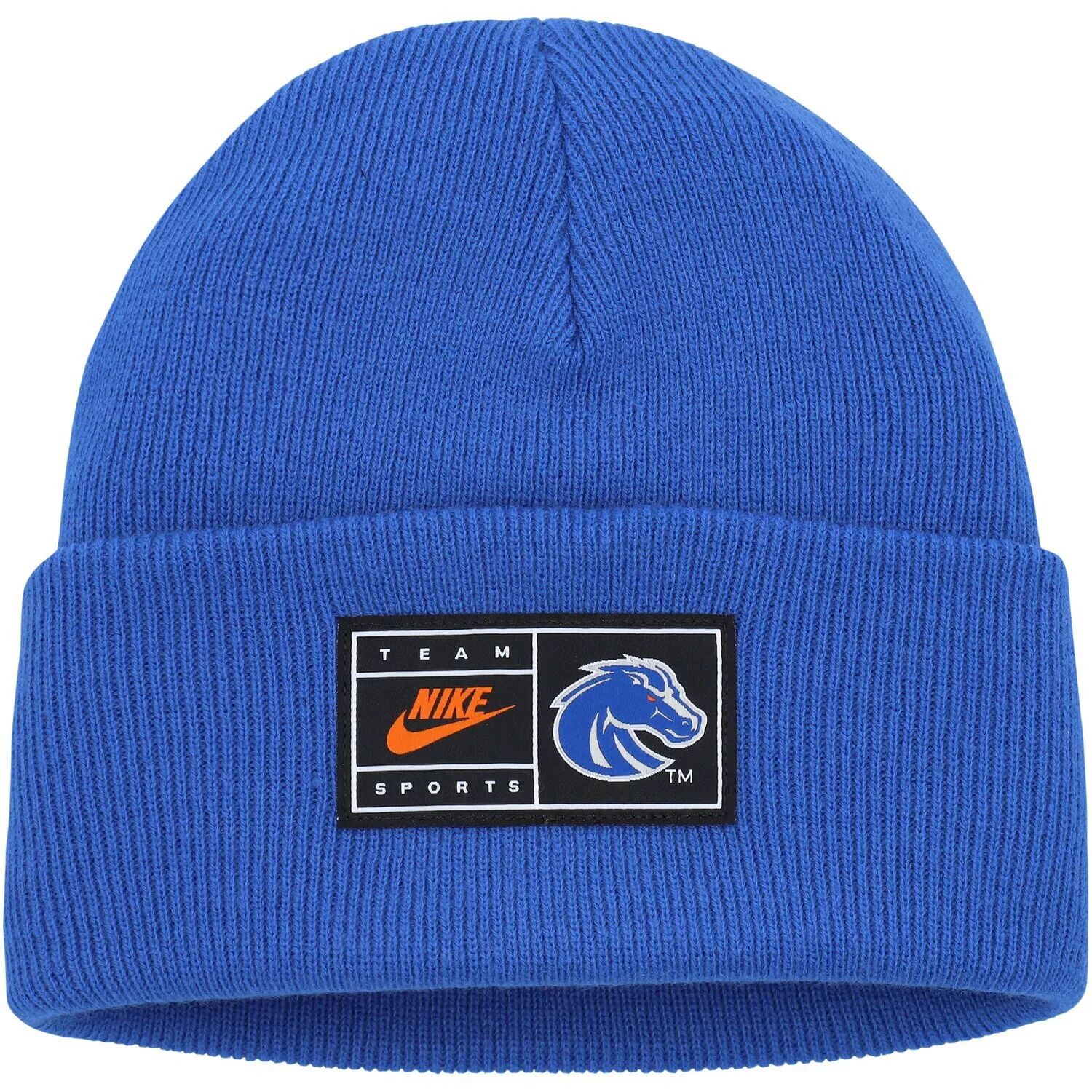 

Мужская вязаная шапка с манжетами Nike Royal Boise State Broncos Utility