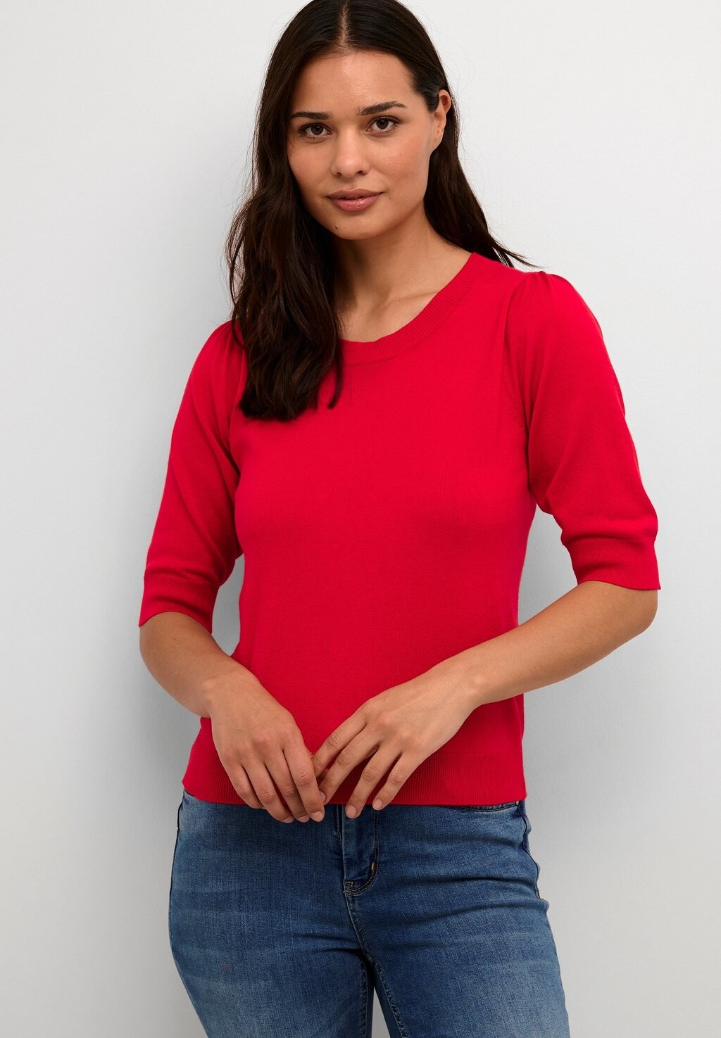 

Футболка базовая CUANNEMARIE SS ONECK Culture, цвет chinese red melange