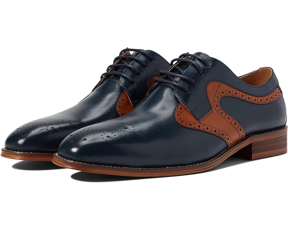 

Оксфорды Stacy Adams Palmer Medallion Toe Oxford, цвет Navy/Tan