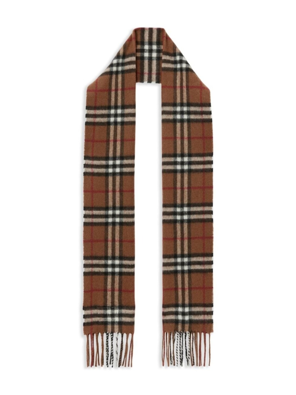 

Burberry Kids кашемировый шарф в клетку, коричневый